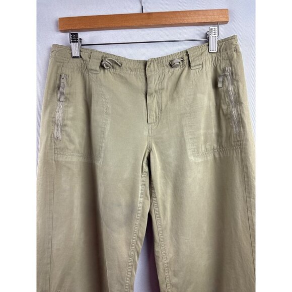 The Original Arizona Jean Co. Womens Khaki Cargo Pants Size 7 With Embroidered D - Picture 3 of 7